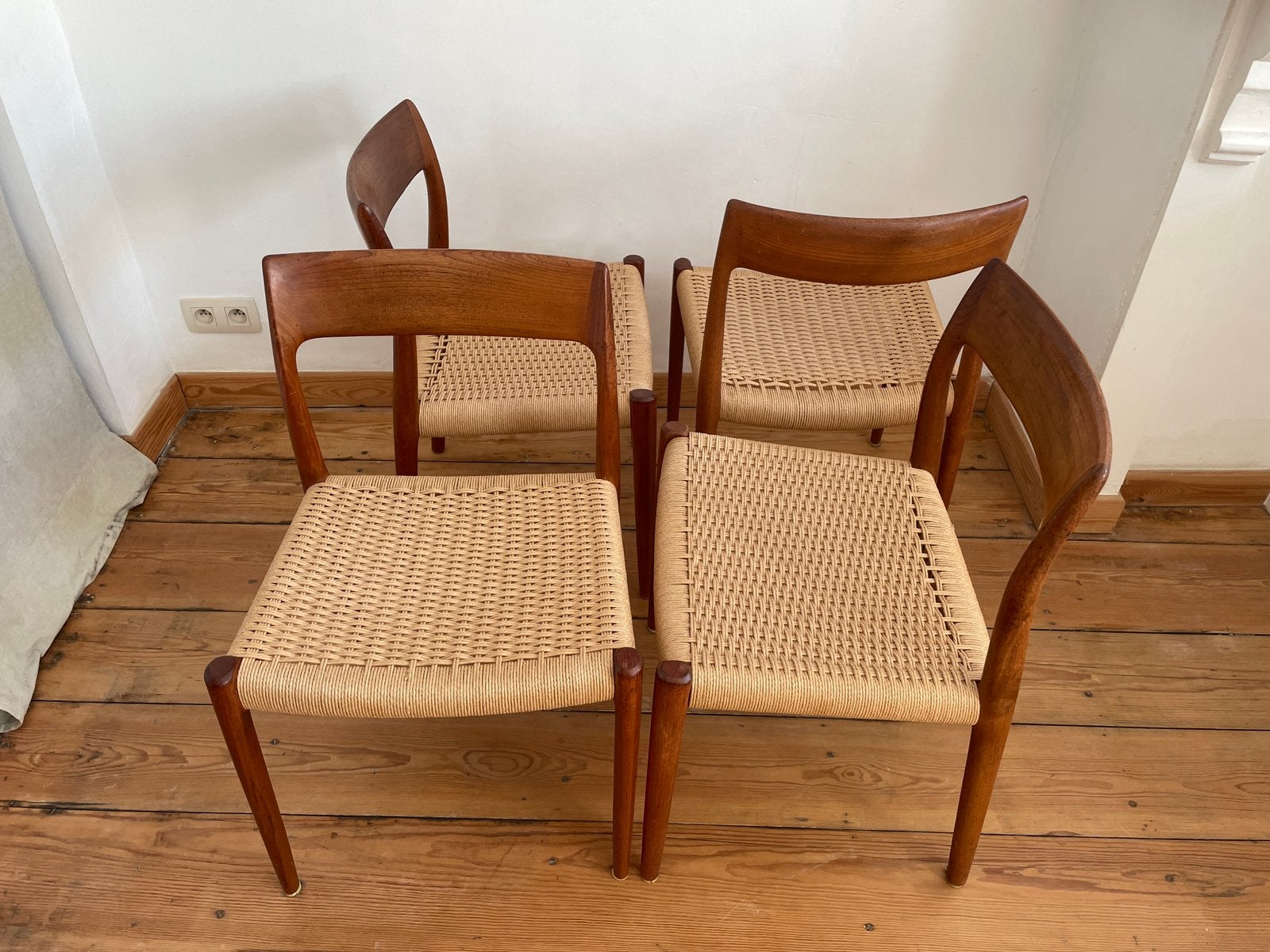 6 Stoelen Niels Otto Møller model 77 Teak hout, Huis en Inrichting, Ophalen, Zo goed als nieuw, Hout