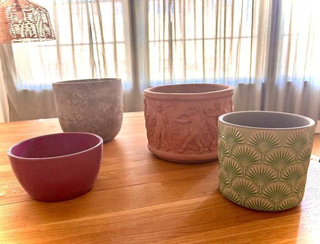 Lot de 4 cache-pots / pots décoratifs, Enlèvement ou Envoi