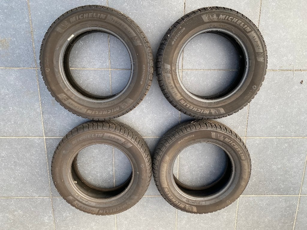Set winterbanden (Michelin), Auto-onderdelen, Banden en Velgen, Ophalen, Gebruikt, Winterbanden, Band(en)