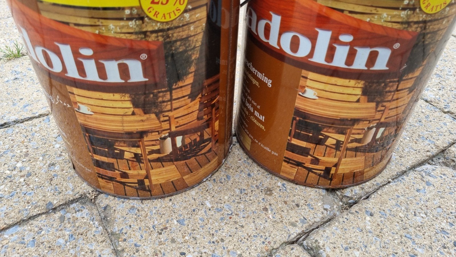 Sadolin, 2 blikjes, 2x 5 liter, beits: licht eikenhout, 5 tot 10 liter, Ophalen of Verzenden, Nieuw, Beits