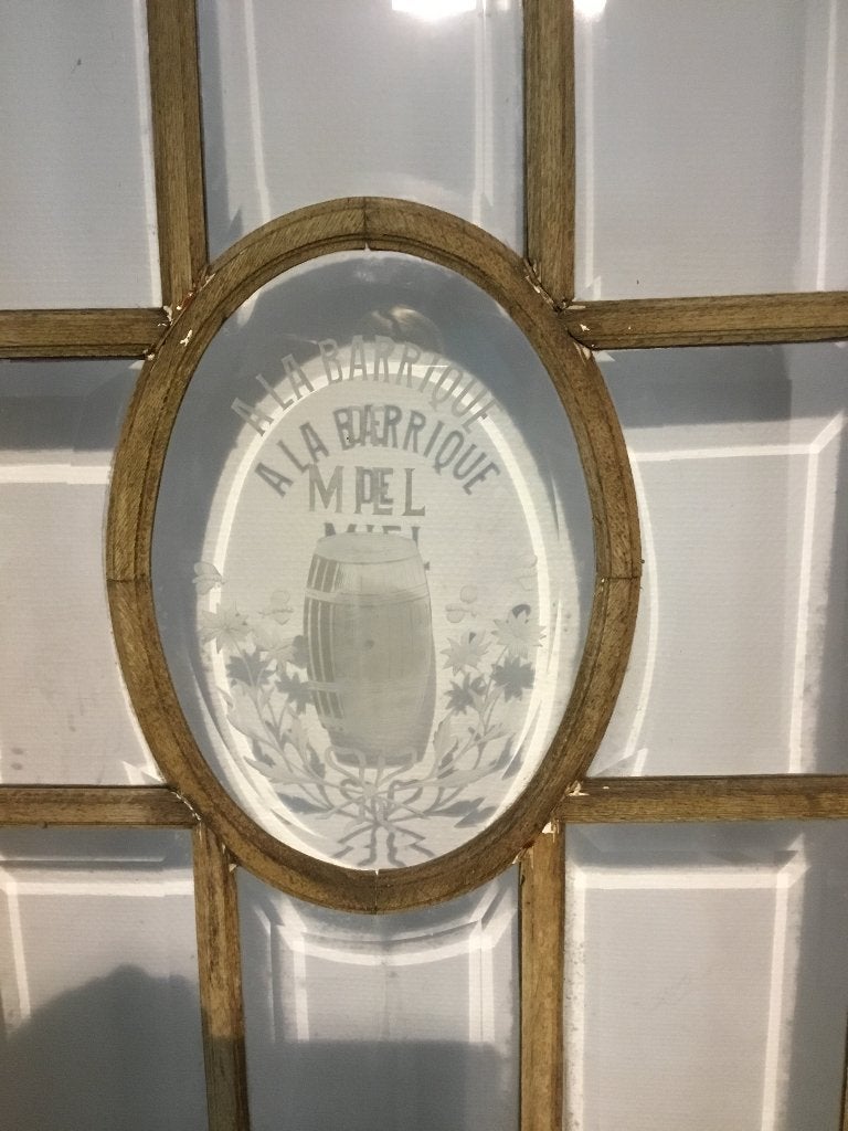 Mooie eiken deur met geslepen glas, Doe-het-zelf en Bouw, Ophalen, Gebruikt, 80 tot 100 cm, 215 cm of meer