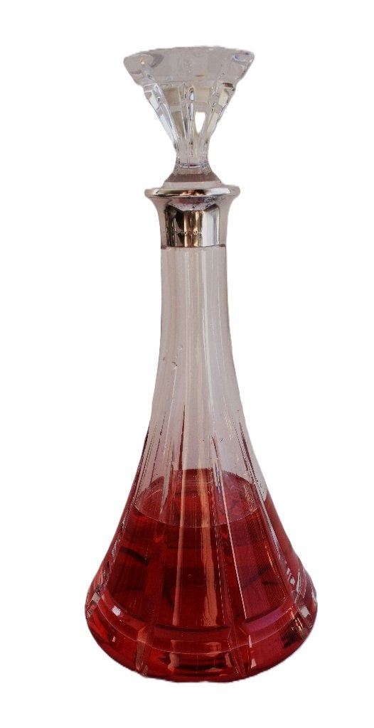 Karaf decanter met zilveren nek, Verzamelen, Ophalen of Verzenden, Gebruikt, Overige typen
