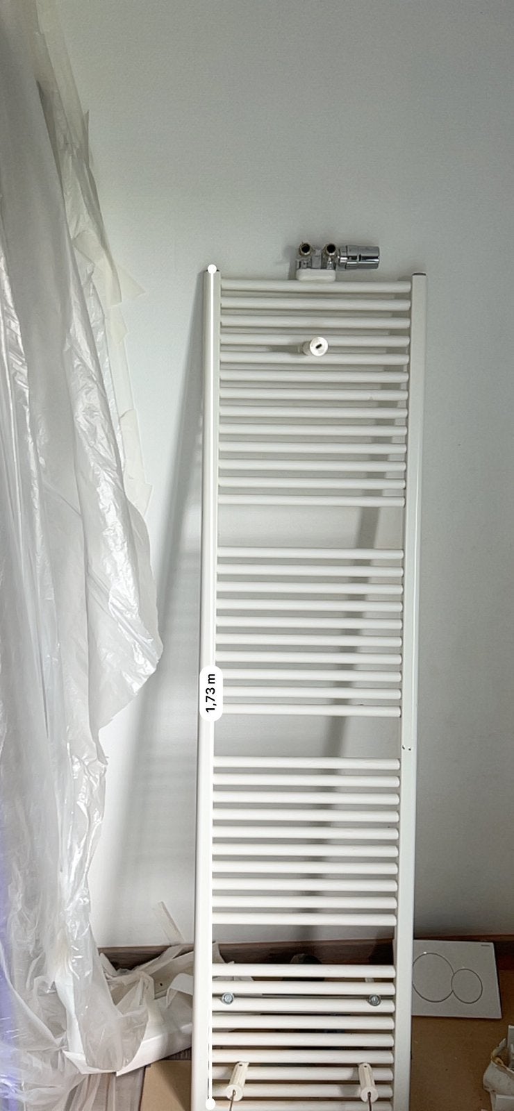 Te koop badkamer radiator, Doe-het-zelf en Bouw, Verwarming en Radiatoren, Ophalen, Gebruikt, Radiator, Minder dan 60 cm
