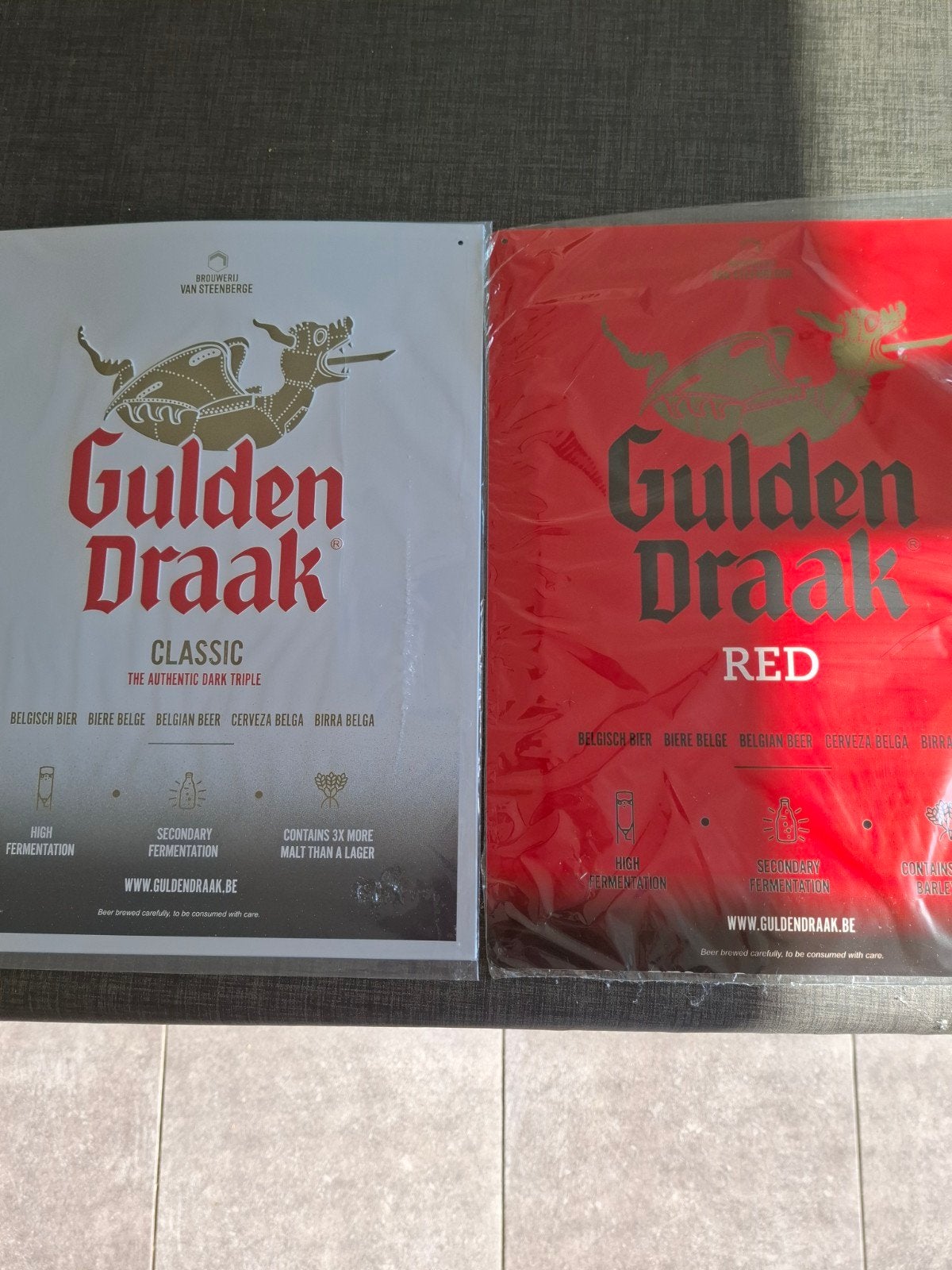 plakaten gulden draak, Collections, Enlèvement ou Envoi, Neuf, Panneau, Plaque ou Plaquette publicitaire, Autres marques