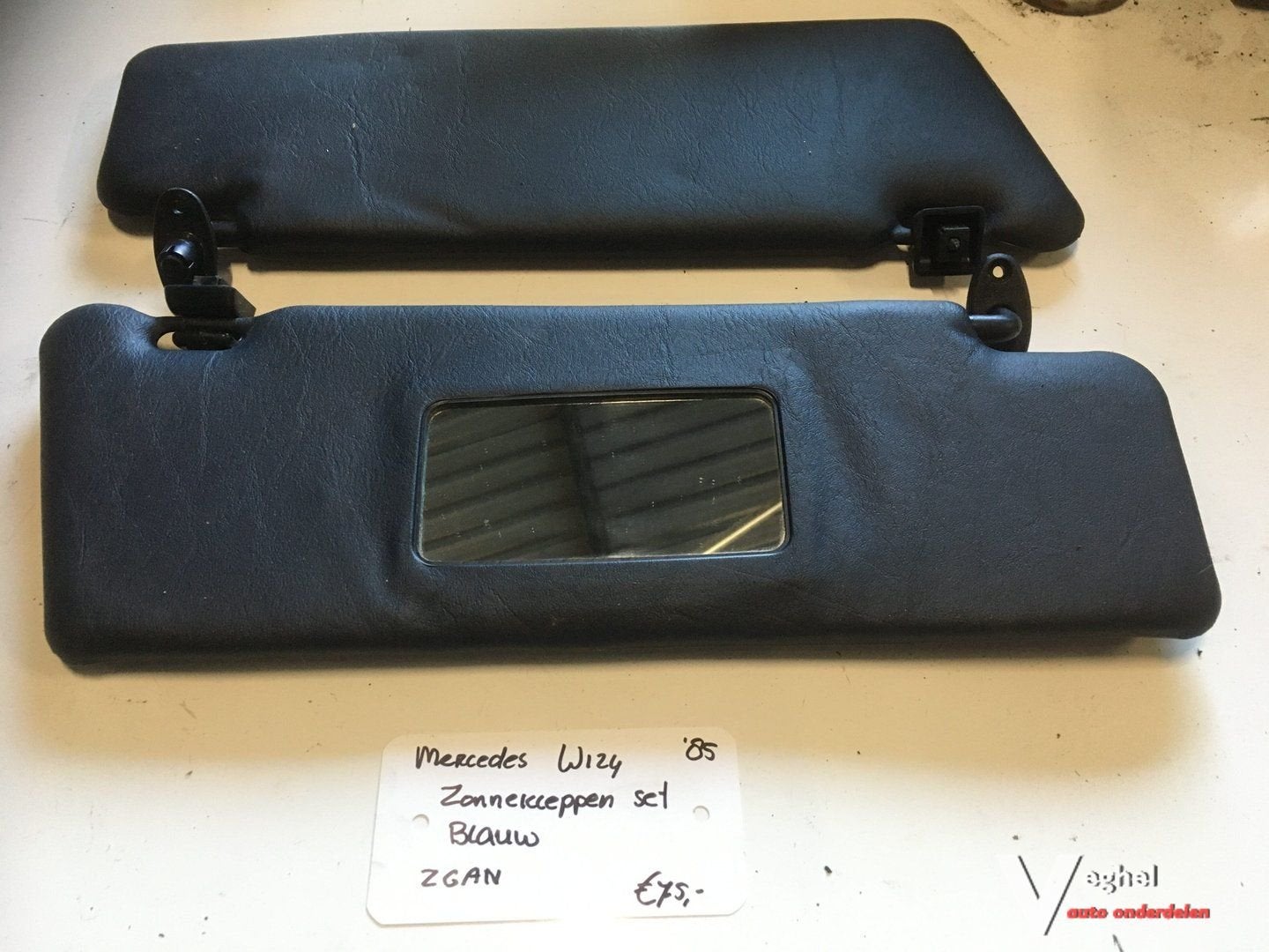 Mercedes w124 zonnekleppen set Blauw  zgan, Auto-onderdelen, Gebruikt, -, -, Ophalen of Verzenden