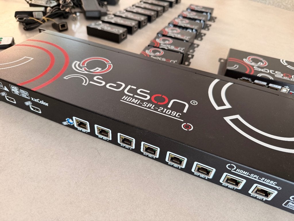 Satson HDMI distributieset – 1 bron naar 8 schermen, Enlèvement, Comme neuf