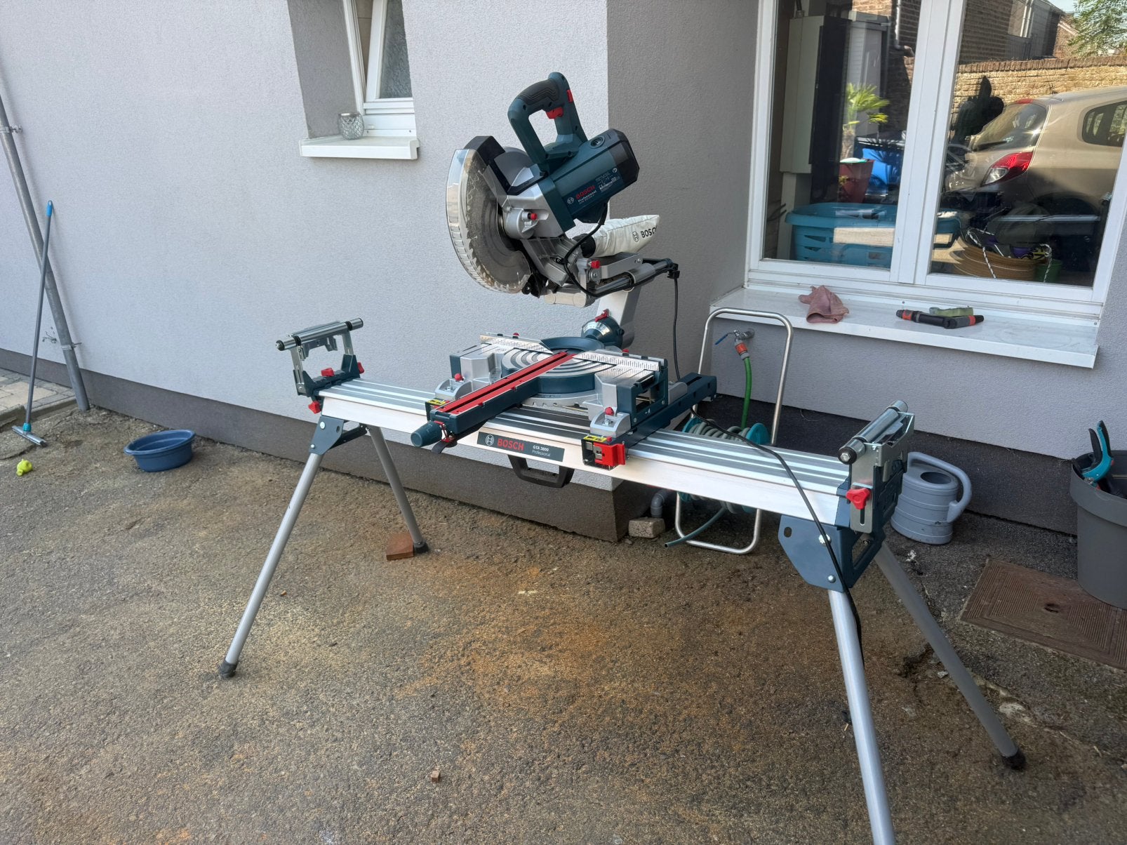 Bosch verstekzaag, Doe-het-zelf en Bouw, Gereedschap | Zaagmachines, Ophalen, Zo goed als nieuw