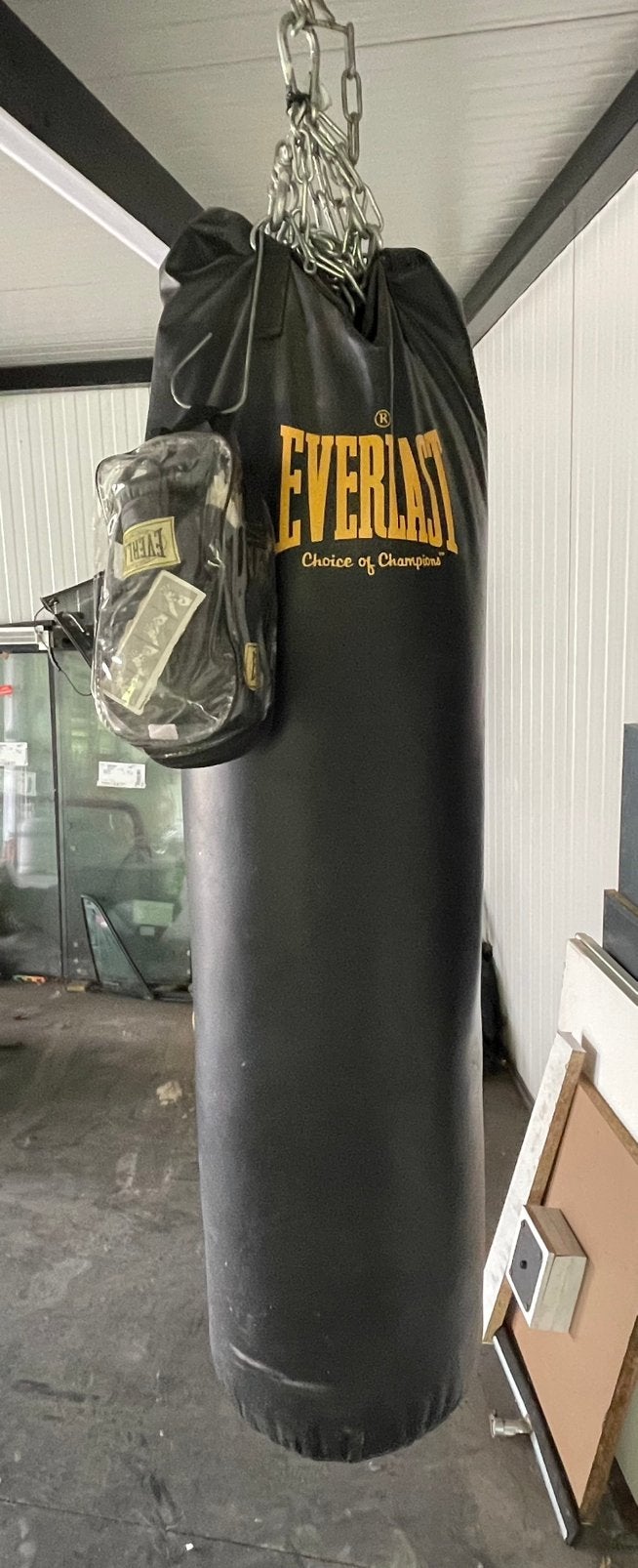 Boks zak incl boks handschoenen alles van Everlast, Sport en Fitness, Ophalen, Zo goed als nieuw