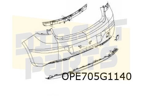 Opel Astra K Sports Tourer (10/15-3/22) achterbumper (bij PD, Auto-onderdelen, -, Verzenden, -, Opel