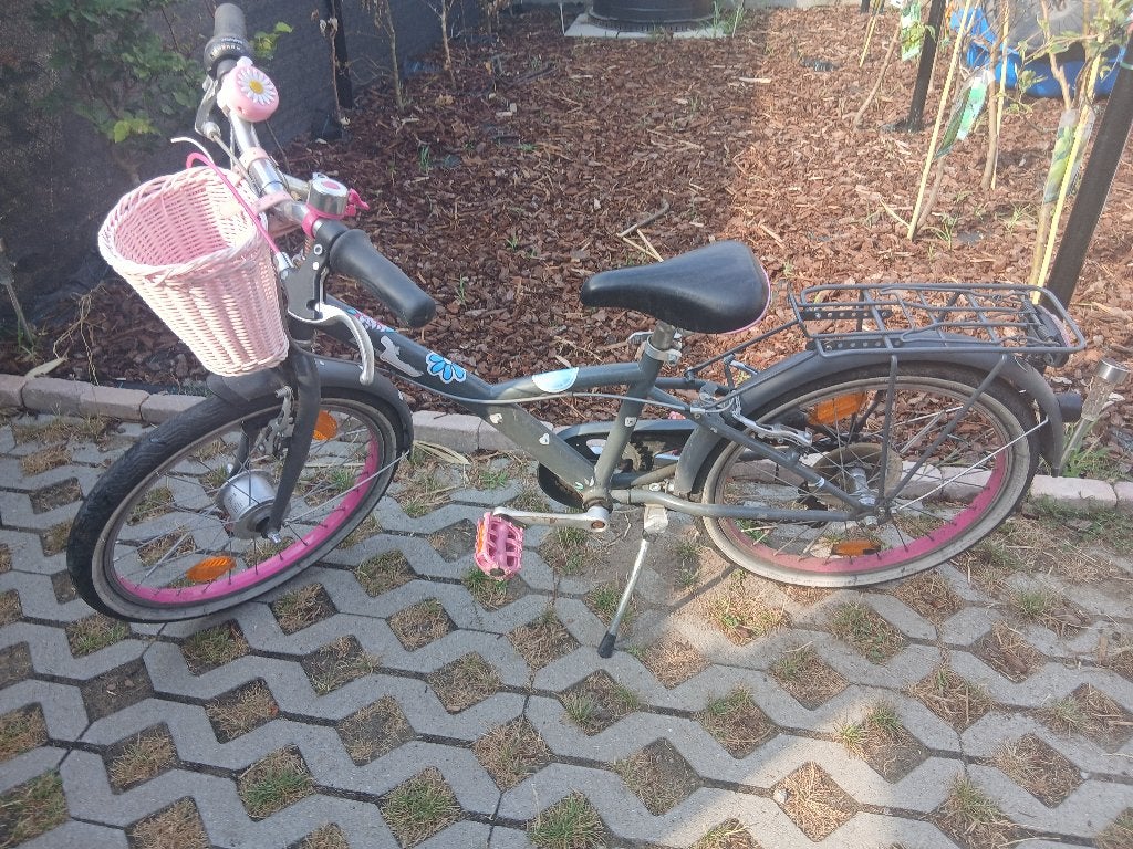 kinderfiets meisje 20 inch btwin, Fietsen en Brommers, Ophalen, Gebruikt, Velgrem, 20 inch of meer
