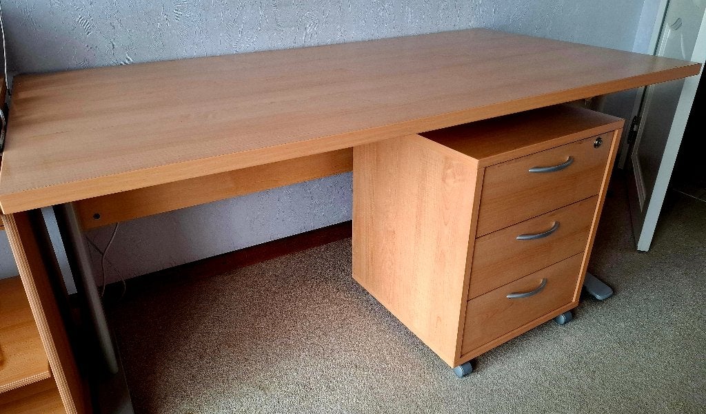 Bureau + Ladenblok, Huis en Inrichting, Ophalen, 70 tot 120 cm, Zo goed als nieuw, 120 tot 170 cm