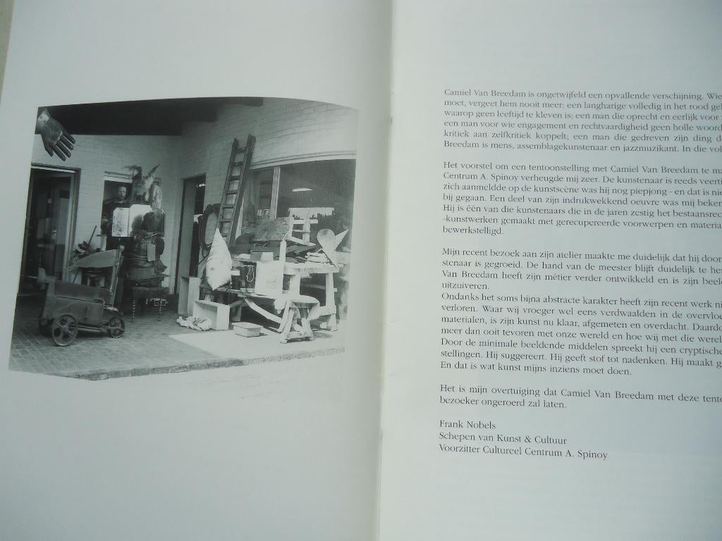 Camiel Van BREEDAM 1997 boek kaft expo Mechelen installaties, Ophalen of Verzenden
