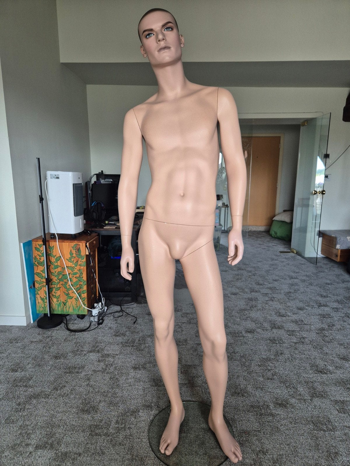 Hans Boodt Mannequin/Paspop – 1m88 – met glazen voet & beves, Ophalen