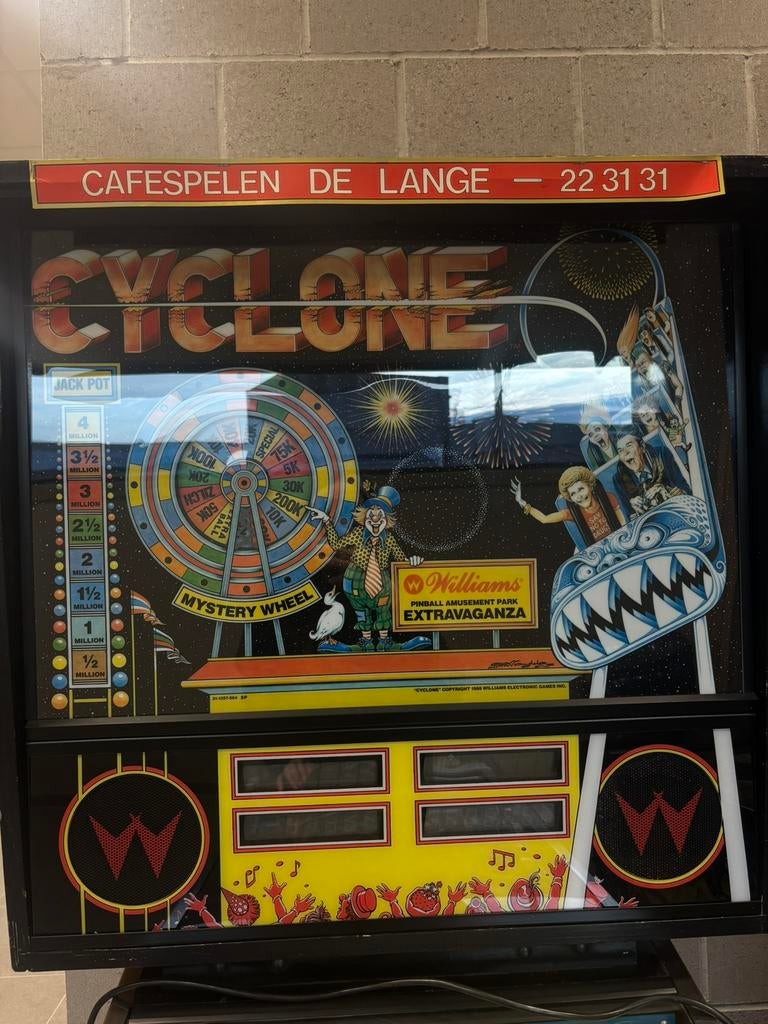 Flipperkast Cyclone - Williams, Enlèvement, Utilisé, Flipper (jeu), Williams