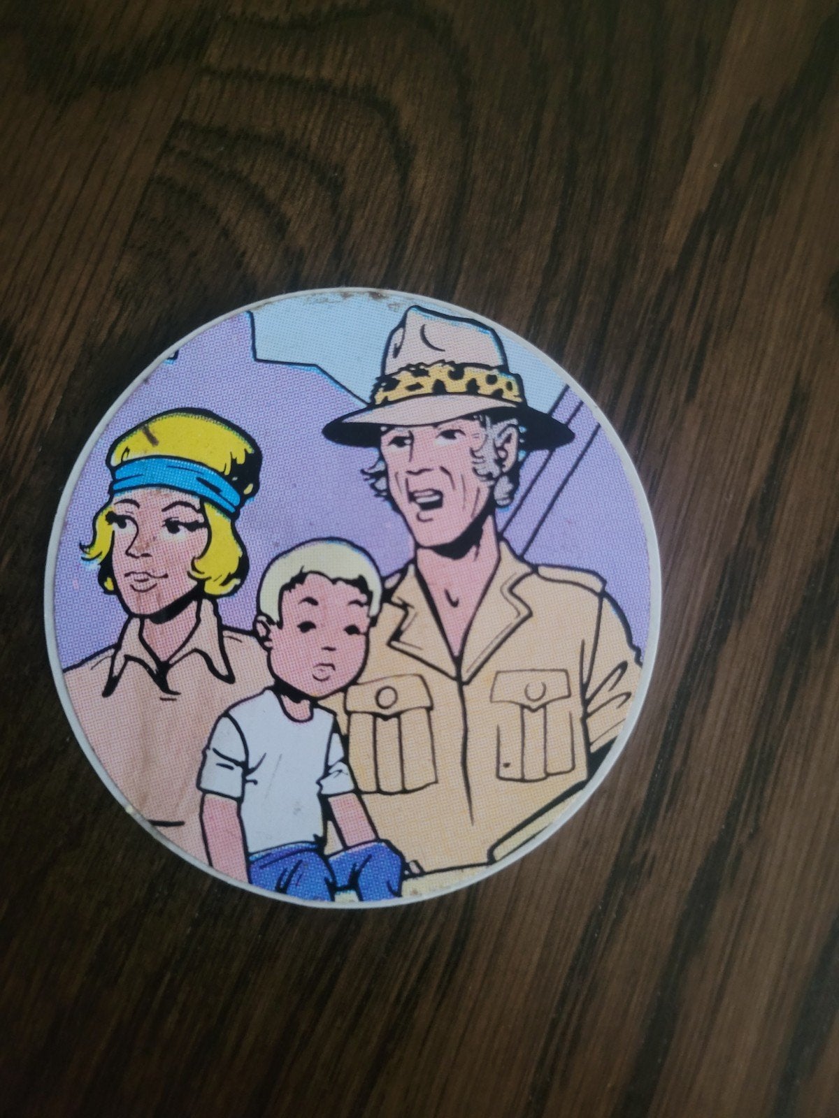 Oude sticker stripreeks safari, Ophalen of Verzenden