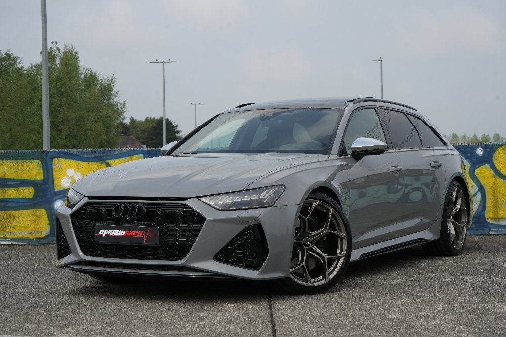 AUDI RS6 AVANT Nardo Grey Lichte Vracht Full PPF Like New, Automaat, RS6, Bedrijf, Break