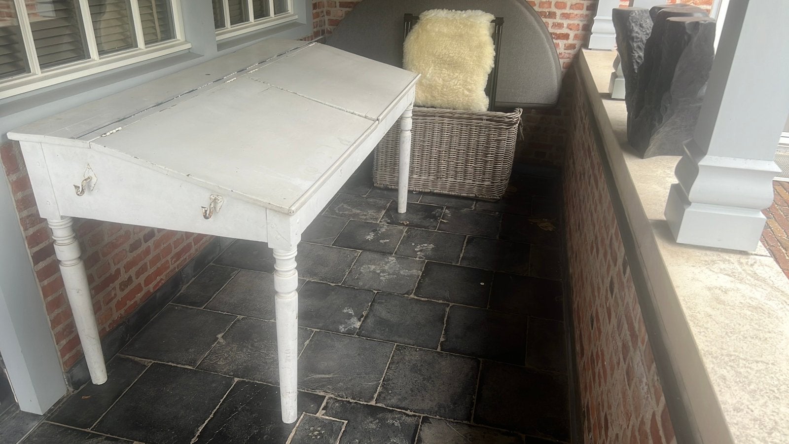Vintage schrijftafel, Antiek en Kunst, Ophalen