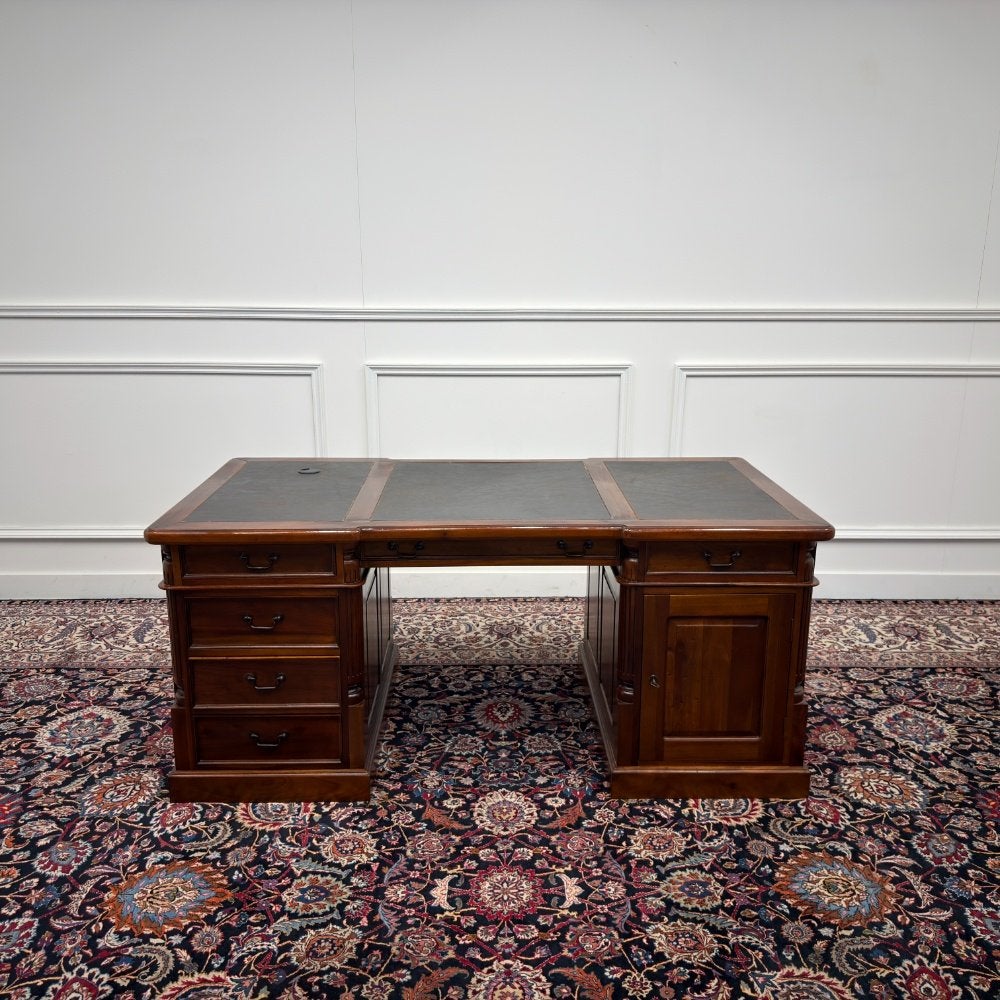 Klassiek Engels Chesterfield Bureau Partnerdesk, Enlèvement