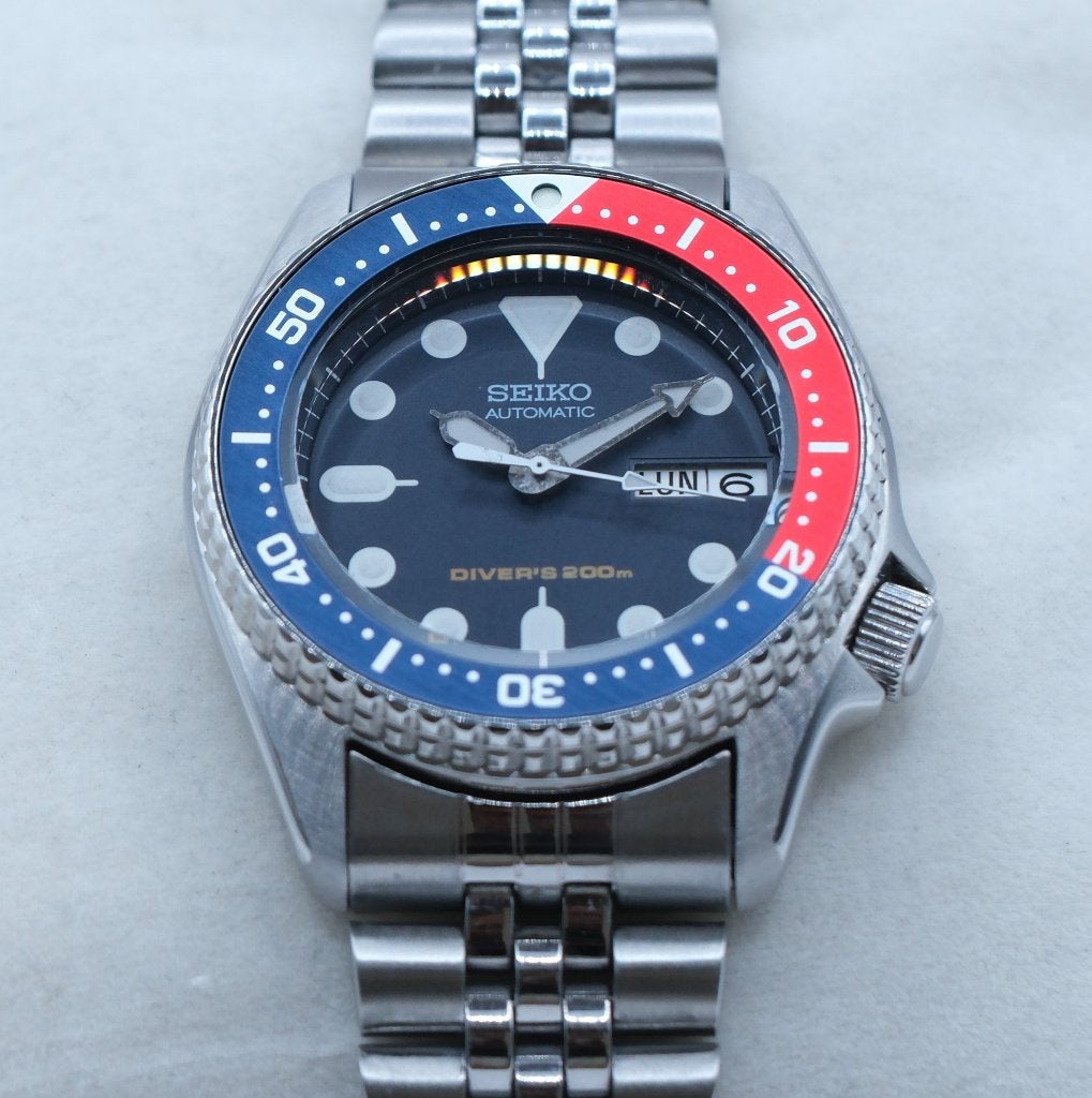 Seiko SKX015K Mini Diver 200m Automatique Novembre 2003, Enlèvement ou Envoi