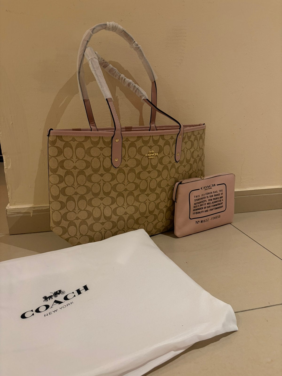 Coach bag(handtas), Ophalen of Verzenden, Nieuw, Beige, Handtas