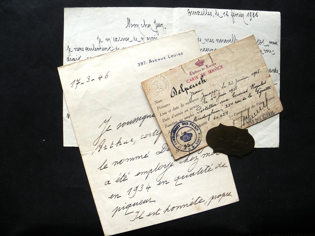 Postillon aux écuries royales belges sous le Roi Léopold III, Envoi, Armée de terre, Emblème ou Badge