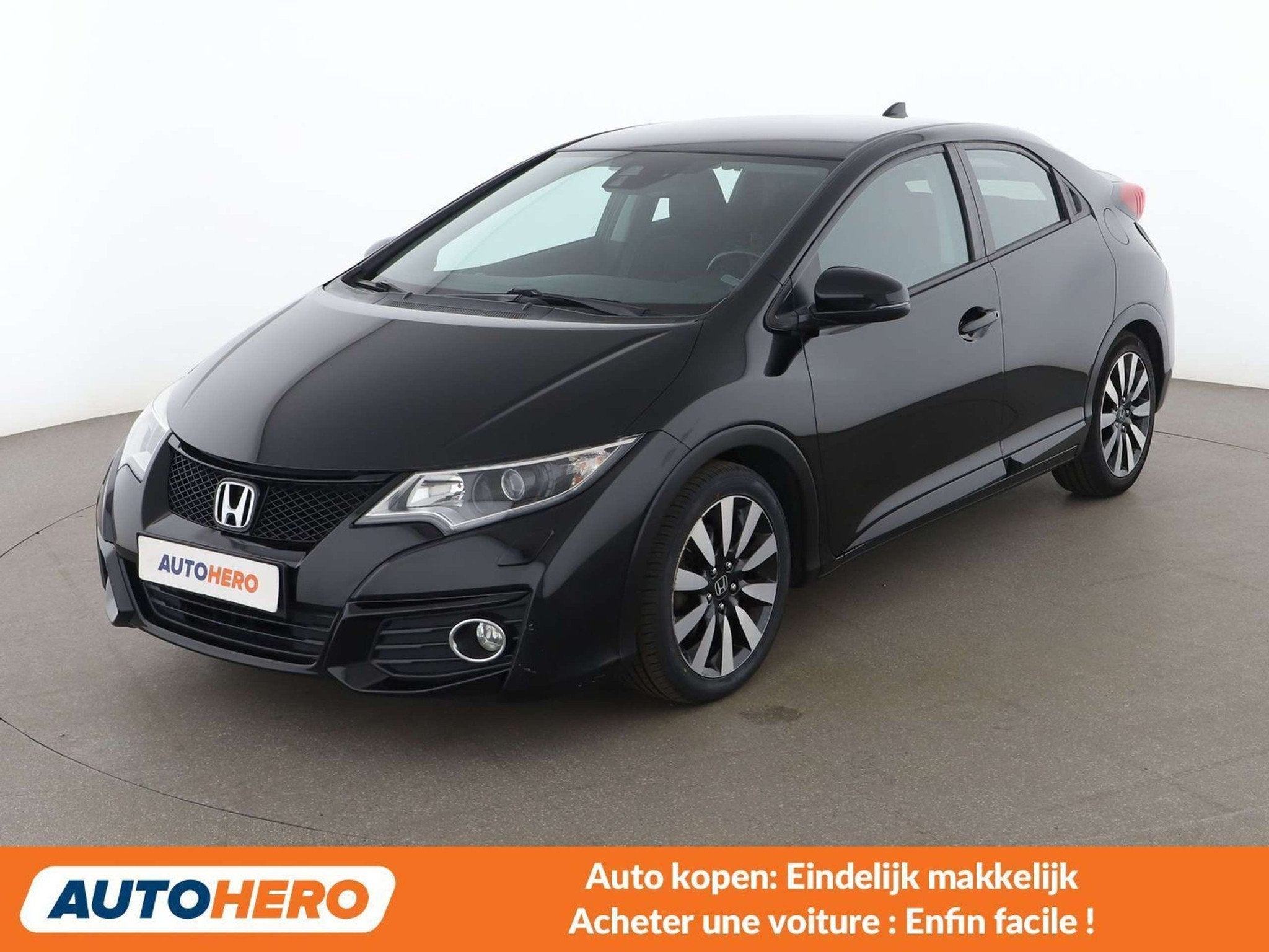 Honda Civic 1.8 i-VTEC Elegance (bj 2015), Auto's, Honda, Voorwielaandrijving, Stof, Gebruikt, Zwart