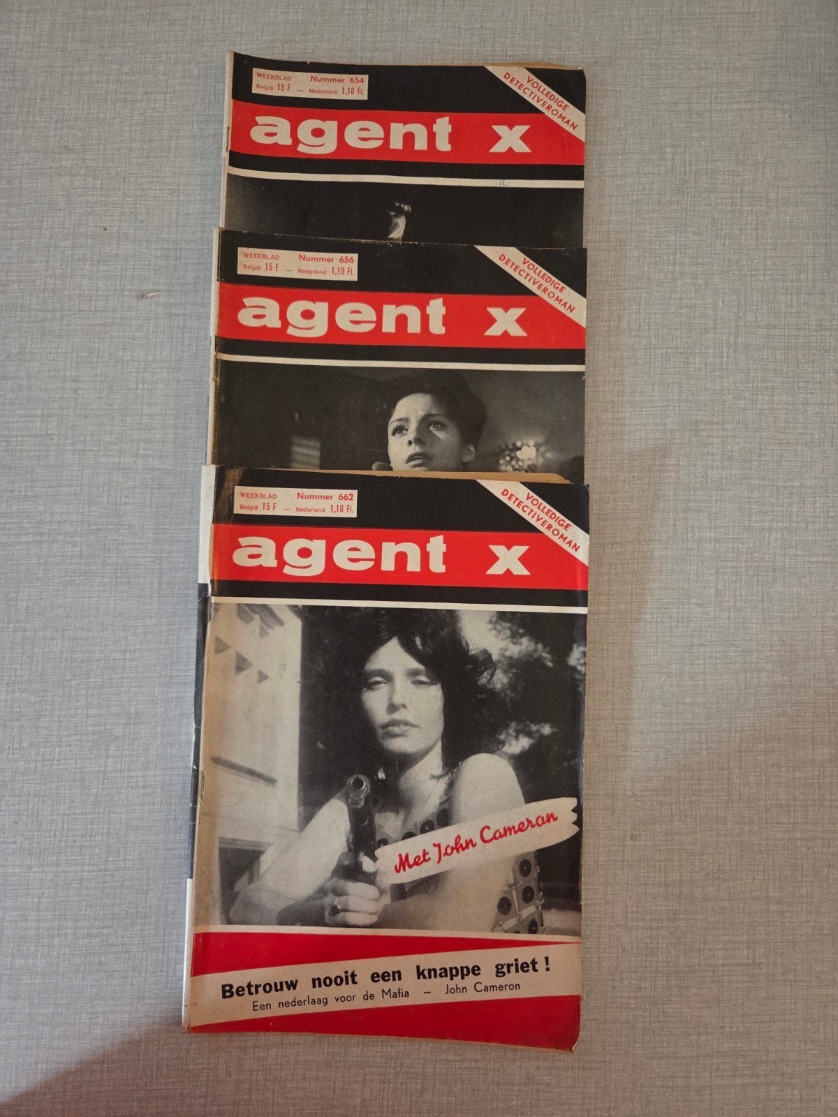 3 x vintage weekblad agent x., Ophalen of Verzenden, 1960 tot 1980, Tijdschrift