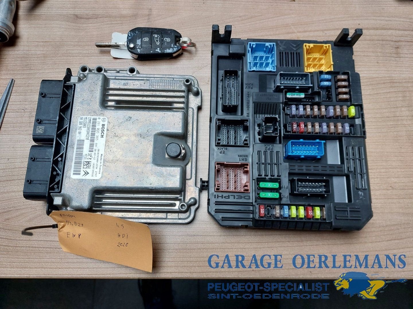 ecu set peugeot partner 1.5 hdi, 9818703480, -, Utilisé, -, ARN reconnu
