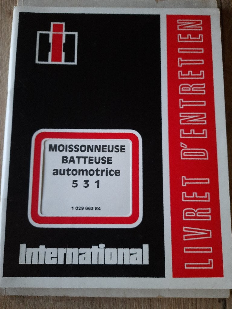 ONDERHOUDSBOEK MAAIDORSERS INTERNATIONAL 1480-953-531-541, Ophalen of Verzenden, Gebruikt