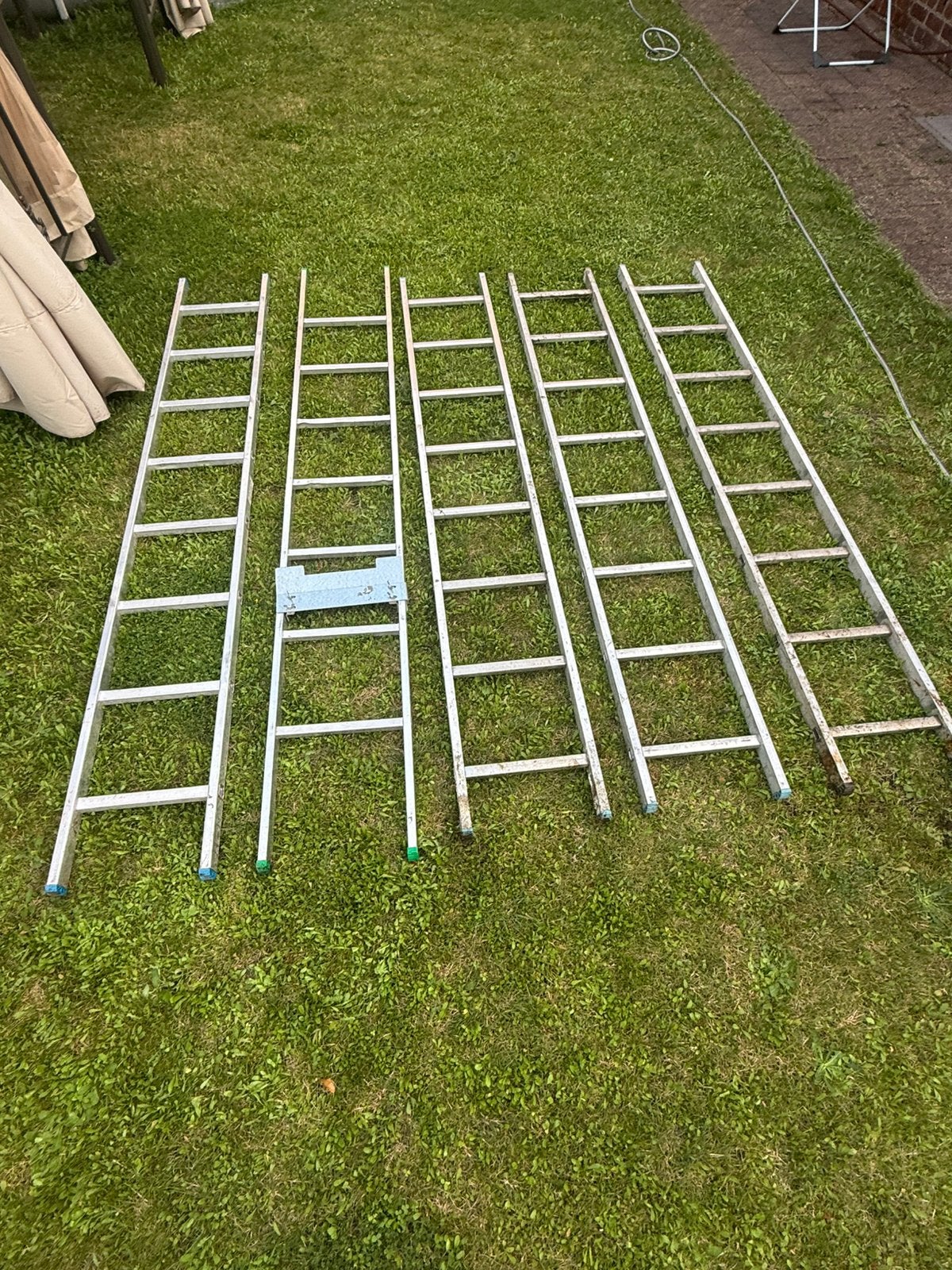 Lot 5 echelle, Bricolage & Construction, Enlèvement, Comme neuf, Échelle