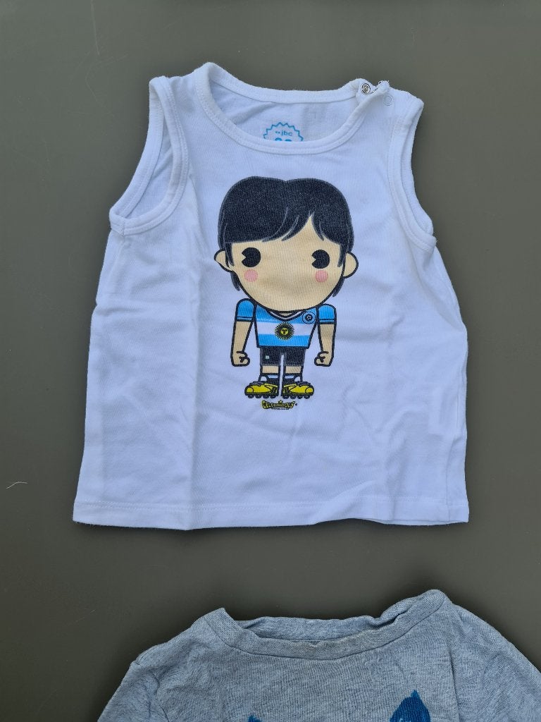 wit t-shirt met kindje 6m/68cm, Kinderen en Baby's, Babykleding | Maat 68, Ophalen, Zo goed als nieuw