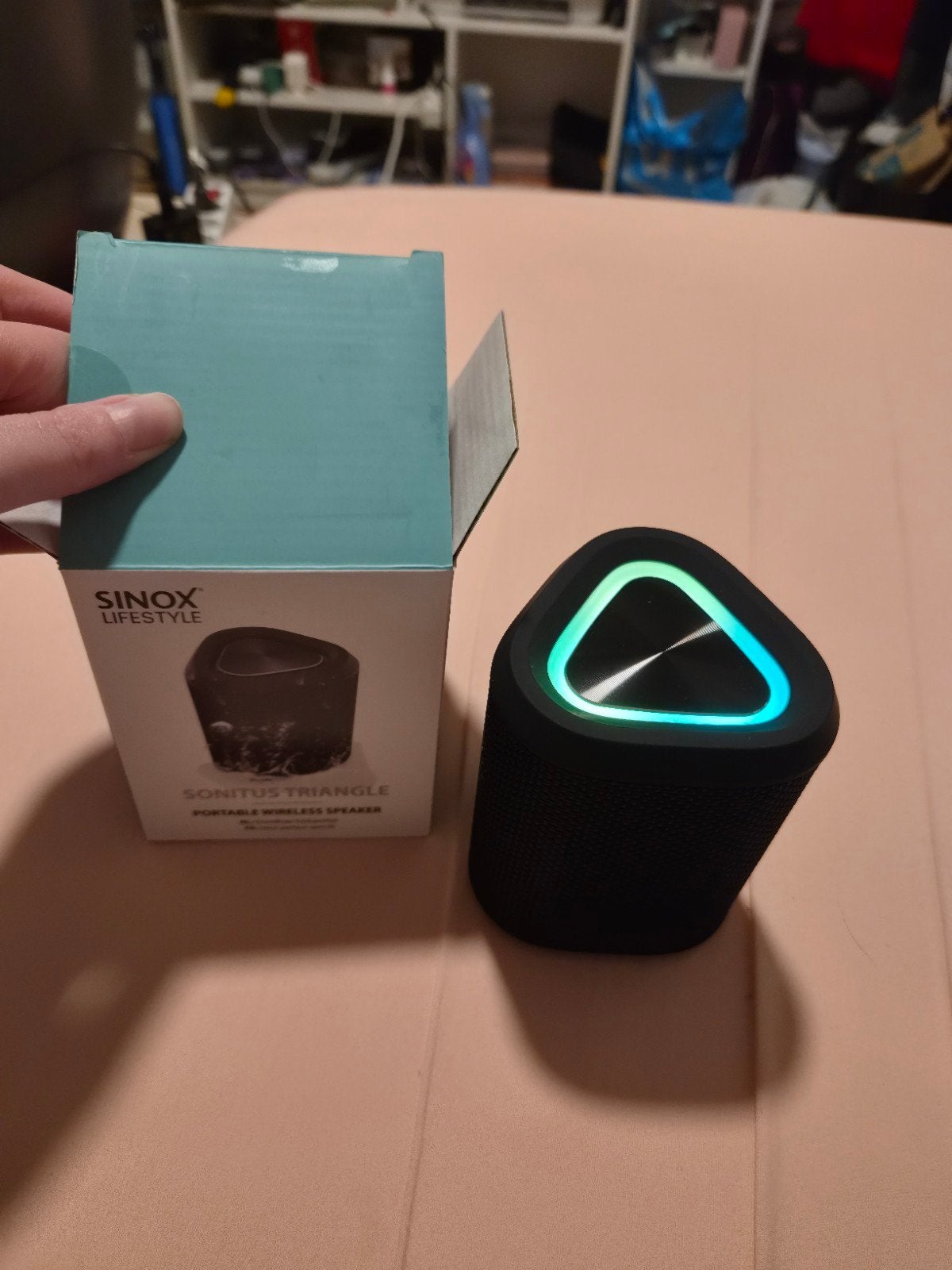 Sinox Lifestyle Sonitus Triangle met LED, TV, Hi-fi & Vidéo, Bluetooth, Enlèvement ou Envoi, Comme neuf, Autres marques