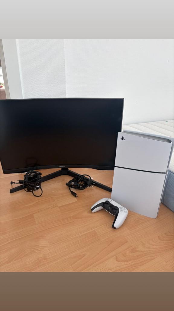 Lot de Playstation 5 avec manette + ecran gaming 27’’ neuf !, Ophalen of Verzenden, Zo goed als nieuw, Gaming