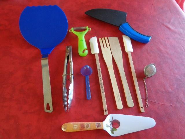 Lot de 11 ustensiles de cuisine., Maison & Meubles, Cuisine | Ustensiles de cuisine, Multicolore, Autres types, Comme neuf, Autres matériaux