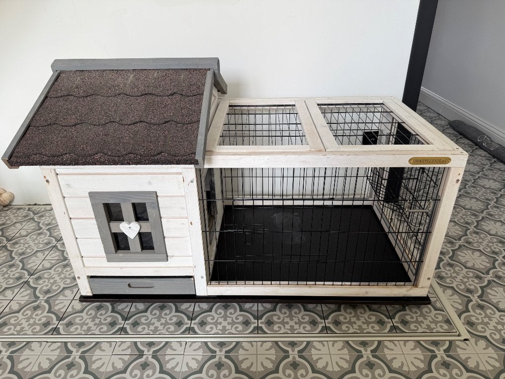 Houten Konijnenhok & Vlonder, Dieren en Toebehoren, Ophalen, Zo goed als nieuw, Hok, Cavia