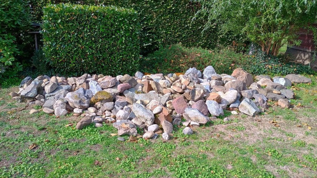 natuurstenen / breuksteen voor tuin of vijver, Tuin en Terras, Ophalen, Gebruikt, Vijverrand