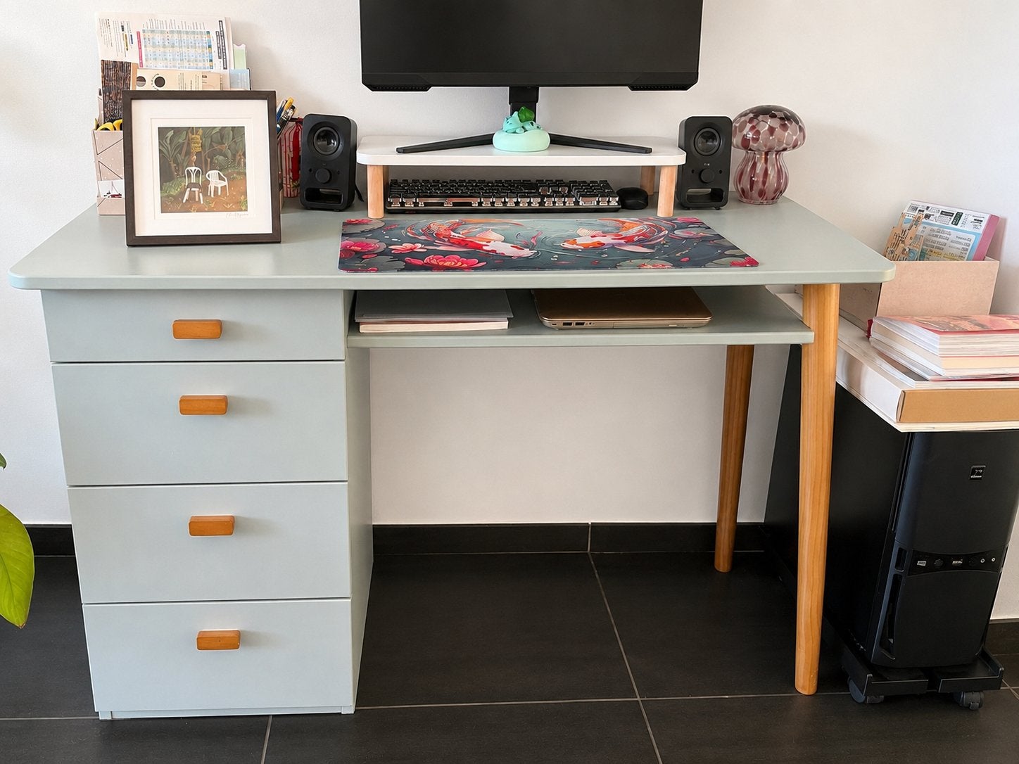 Bureau la redoute, Enlèvement, Comme neuf, Bleu, Bois
