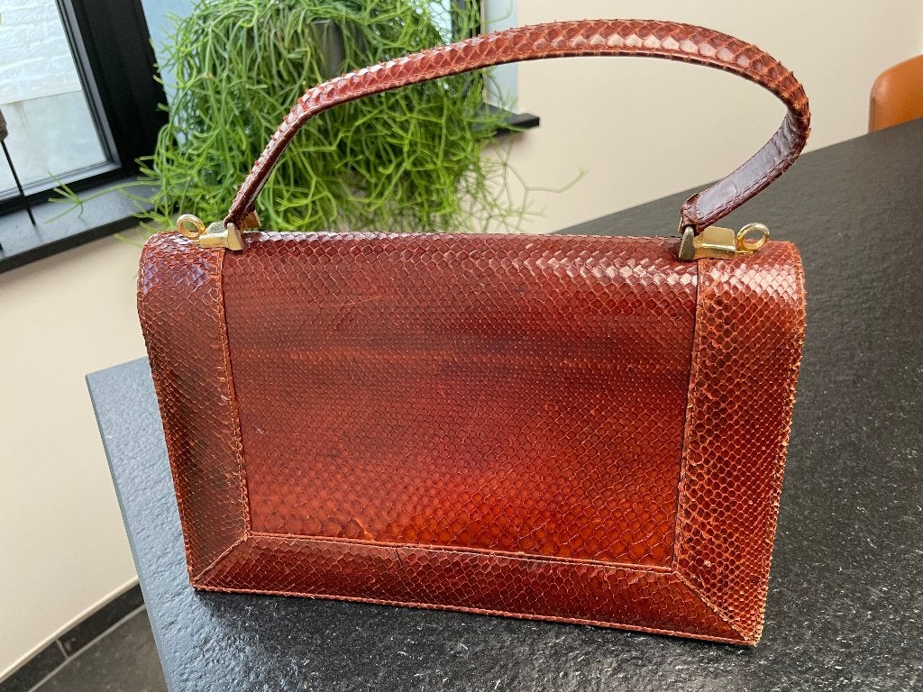 Handtas Croco, Verzenden, Gebruikt, Bruin, Handtas