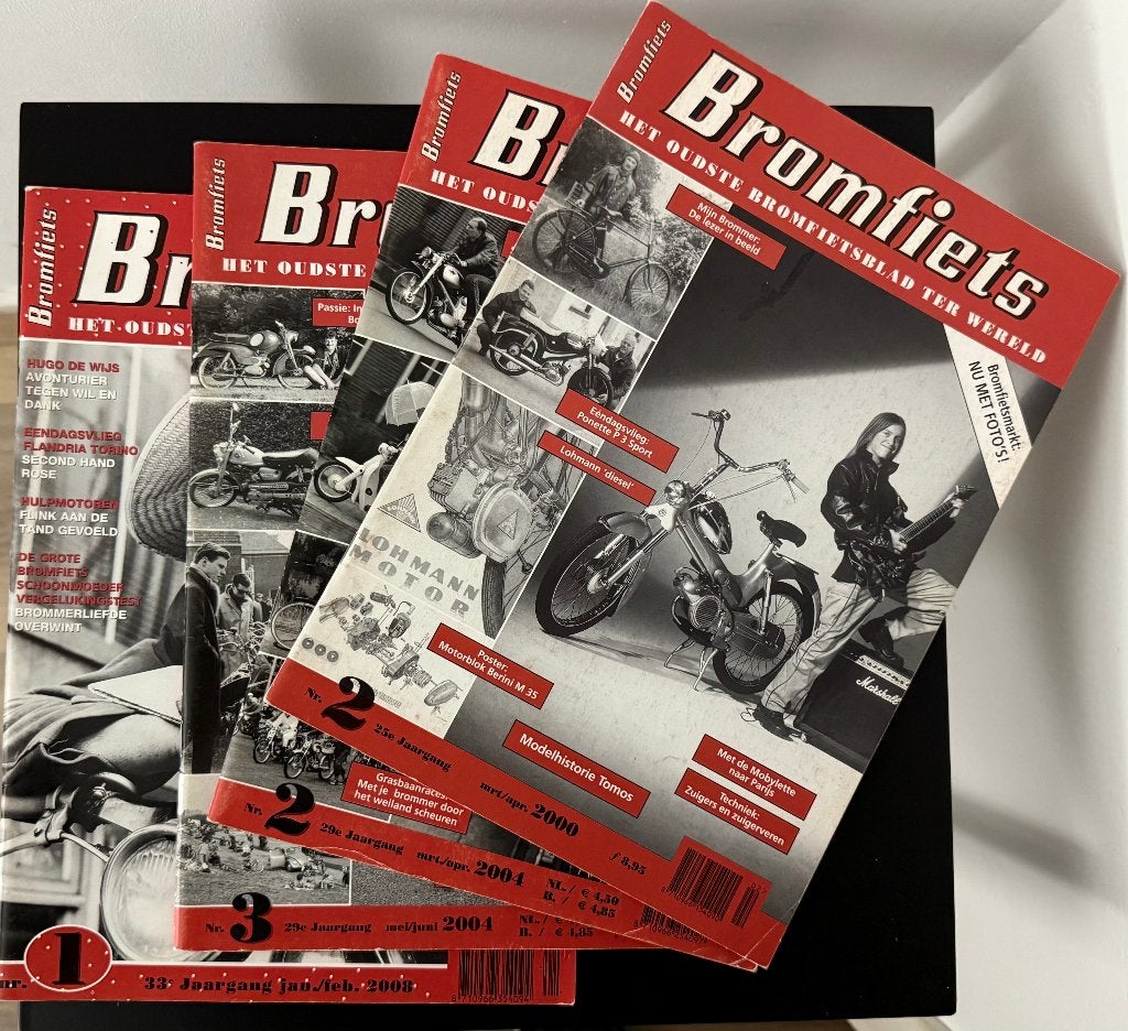 4 Bromfiets Magazines | Vintage Mopeds Collectors, Livres, Journaux & Revues, Utilisé, Autres types, Envoi