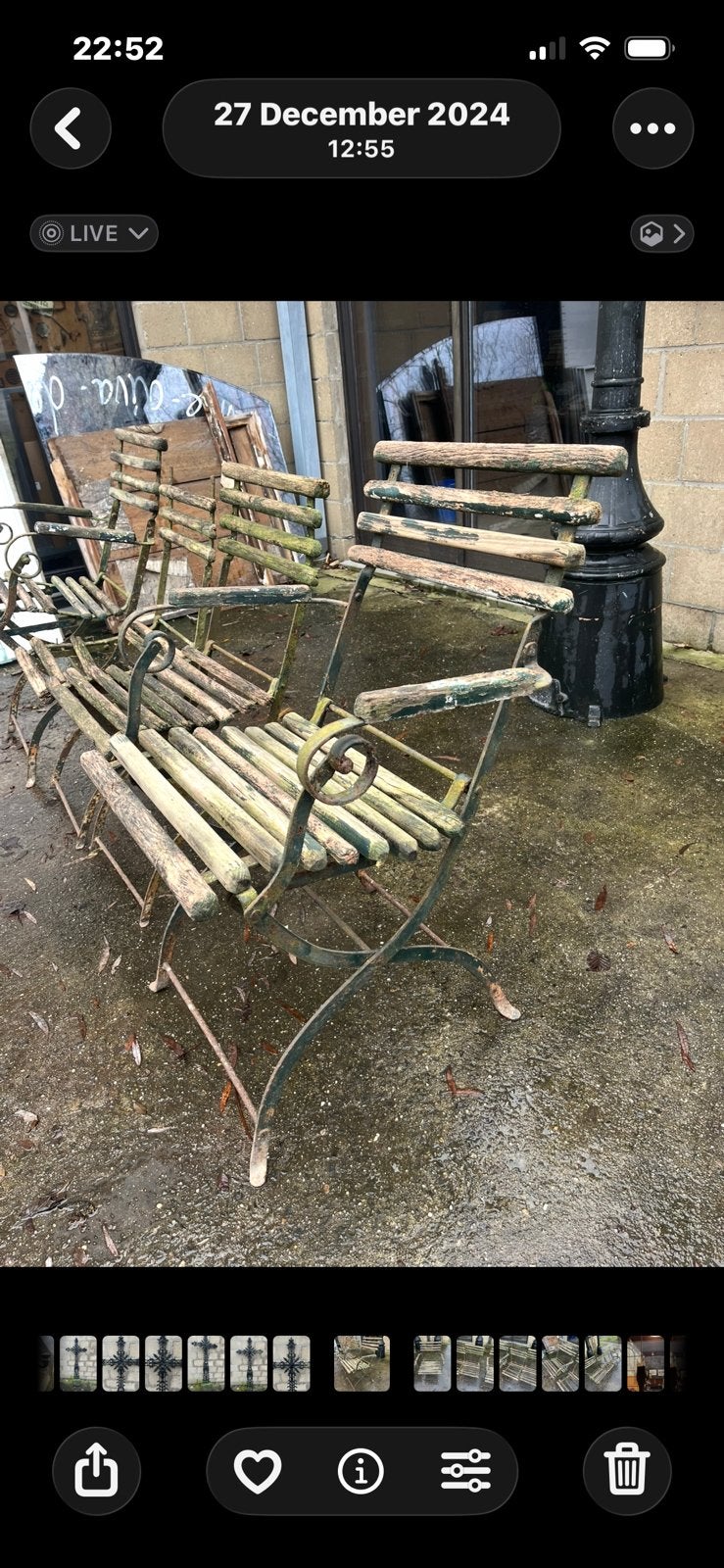 Antieke franse bistro stoel  inklapbaar (1900), Antiek en Kunst, Antiek | Meubels | Stoelen en Sofa's, Ophalen