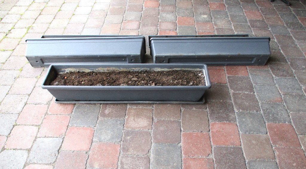 Bacs à fleurs ou jardinières avec bol, Jardin & Terrasse, Comme neuf, Synthétique, Enlèvement, Intérieur