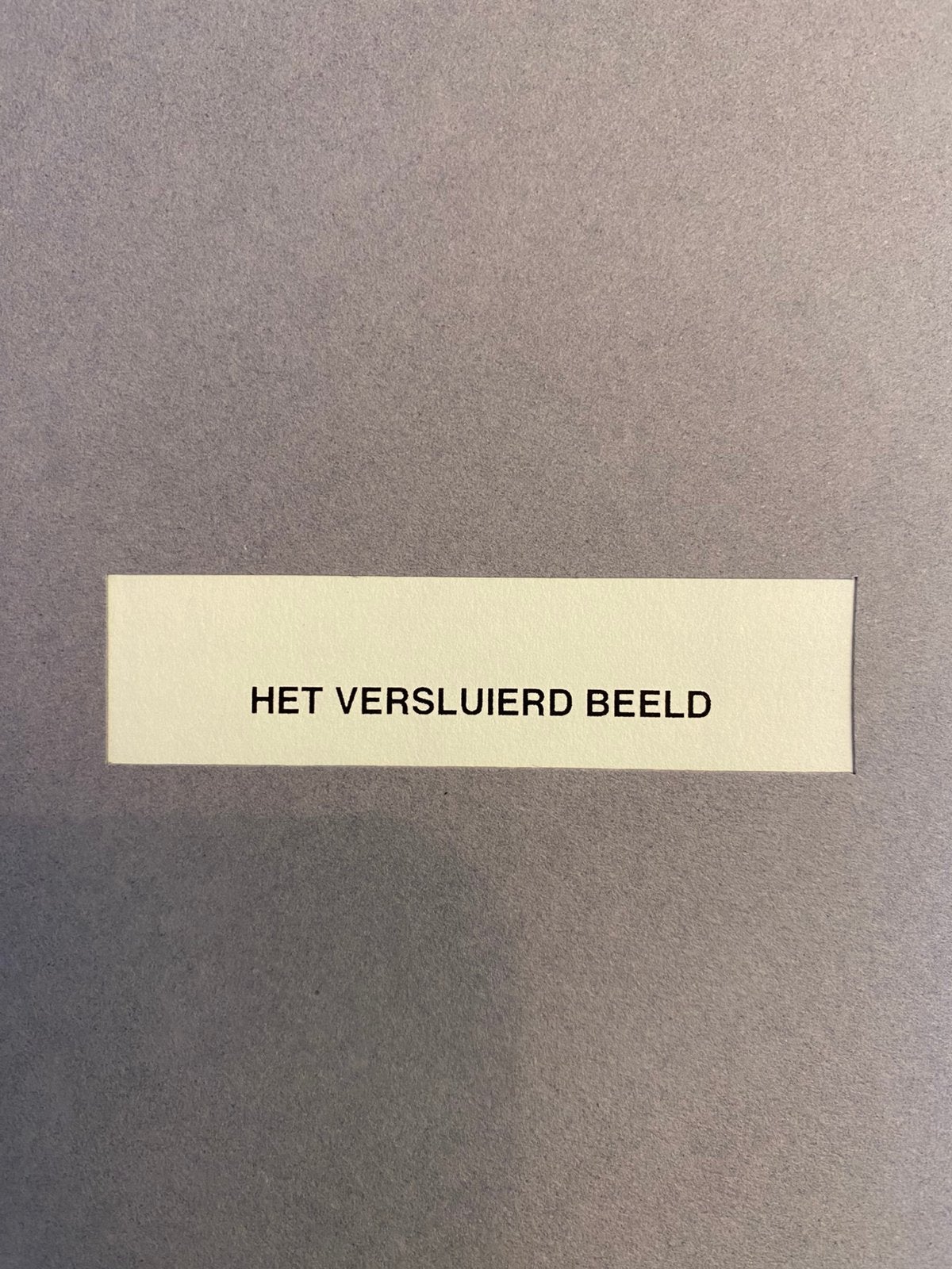Unieke kunstmap "Het versluierd beeld" – incl. Luc Tuymans, Enlèvement