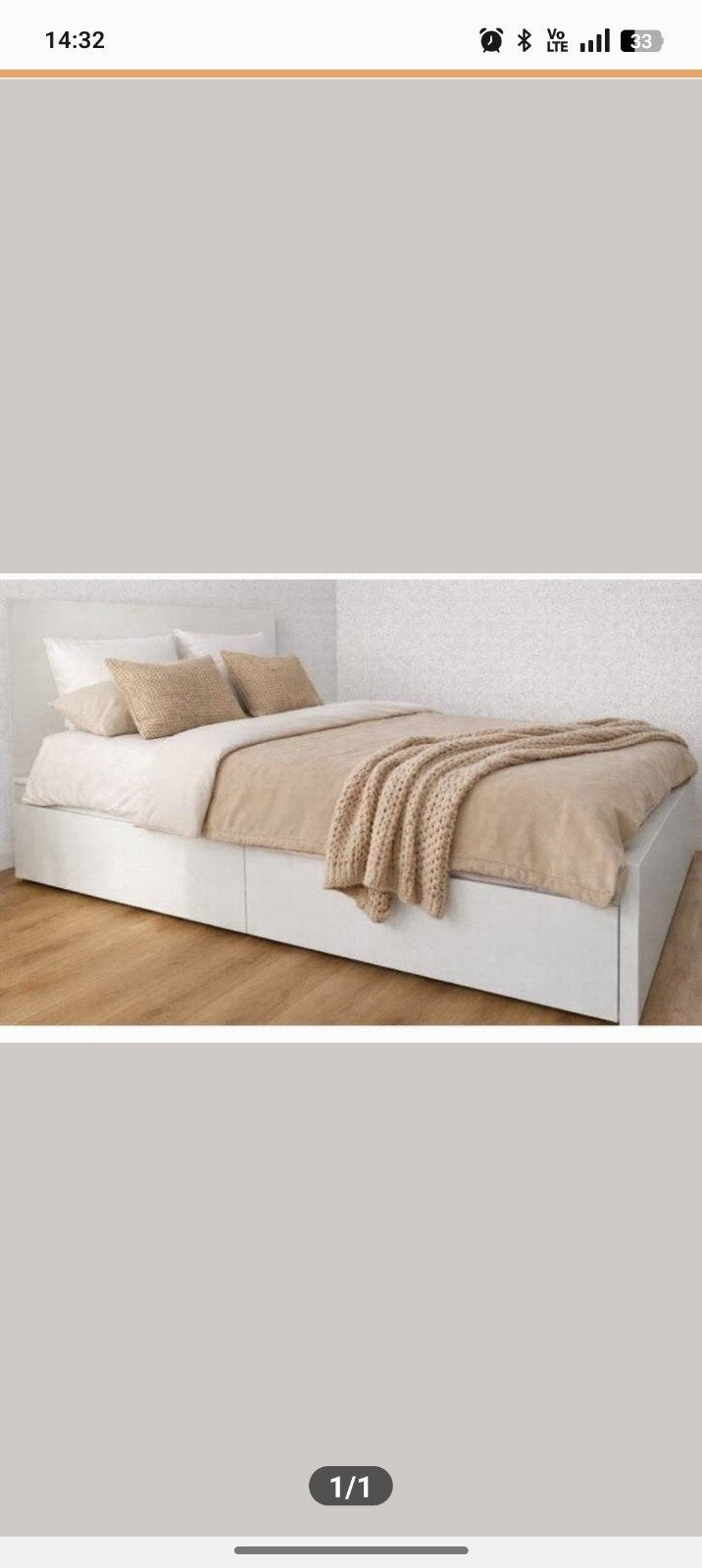 Mooie witte Ikea bed, Huis en Inrichting, Ophalen of Verzenden