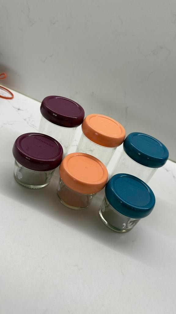 Glazen bewaar containers babyvoeding., Enlèvement, Comme neuf, Autres types