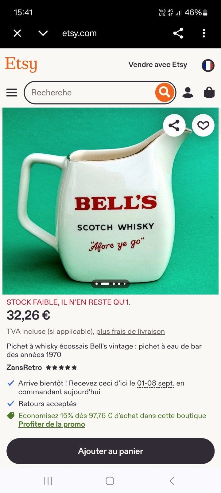 vintage whiskykruik, Ophalen, Zo goed als nieuw, Pul(len)