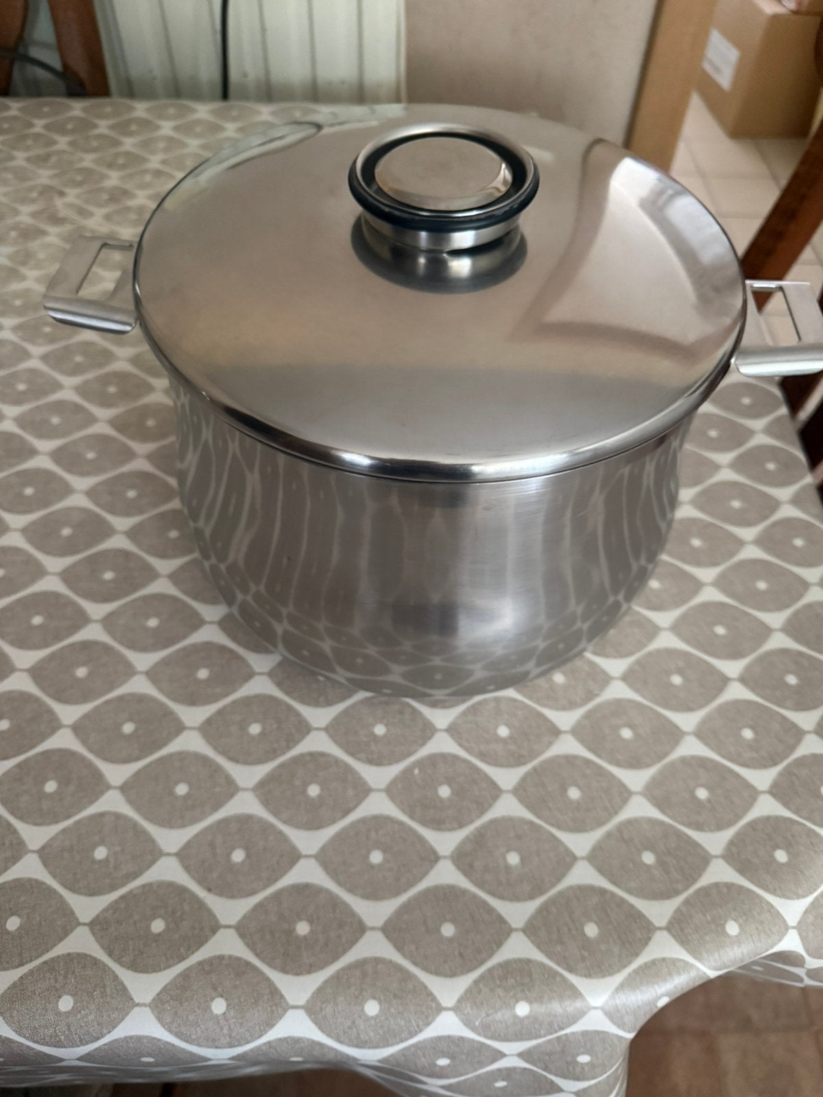 Demeyere RVS Soeppot / Kookpot - 8 Liter - Ø 24 cm Inductie, Ophalen, Zo goed als nieuw, Demeyere