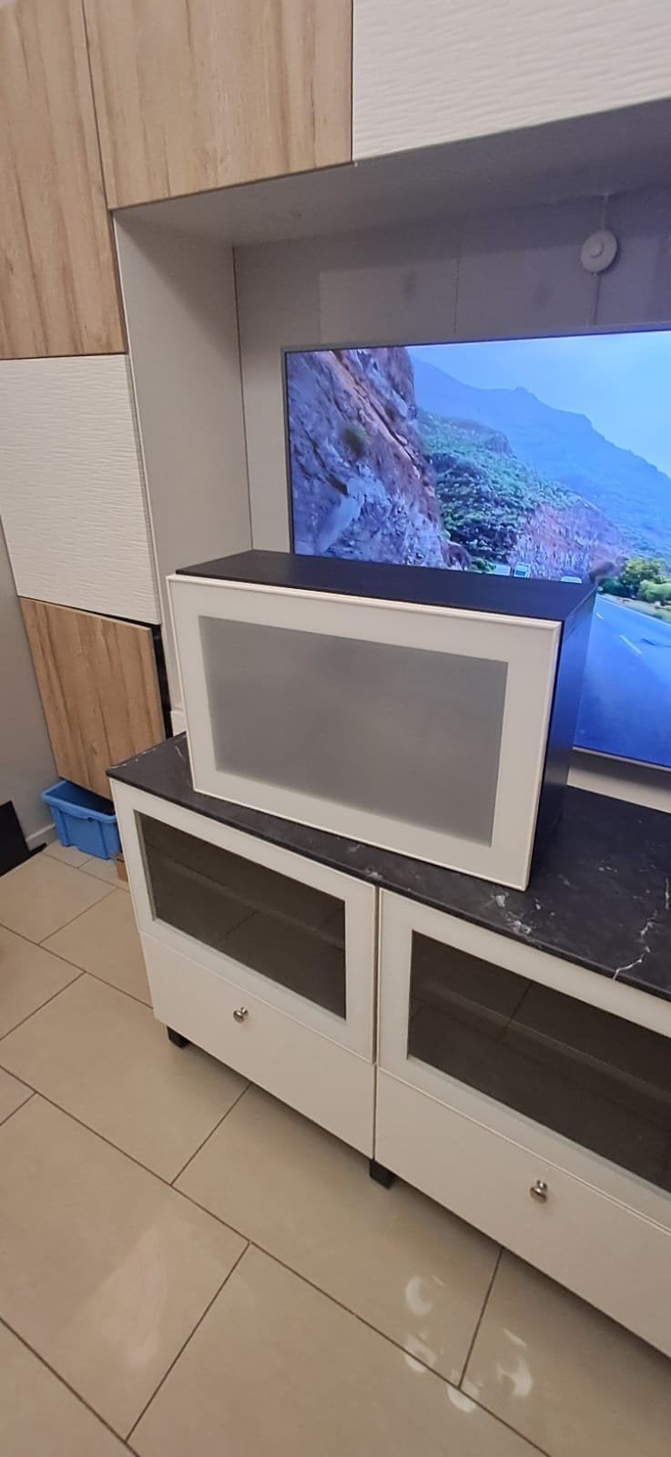 Meuble TV Besta et caisson mural, Maison & Meubles, Moins de 100 cm, Comme neuf, 100 à 150 cm, Enlèvement