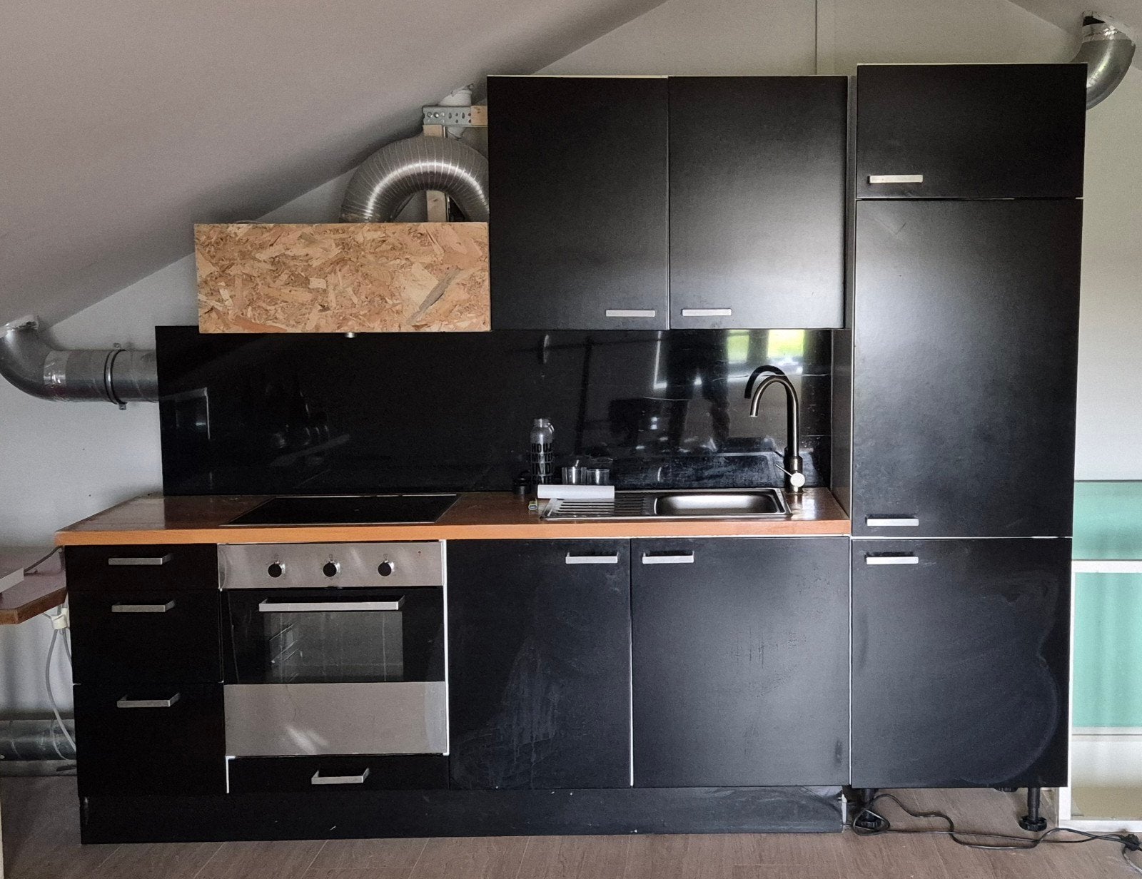 ikea keuken, Huis en Inrichting, Ophalen, Gebruikt, Zwart, Enkelwandige keuken