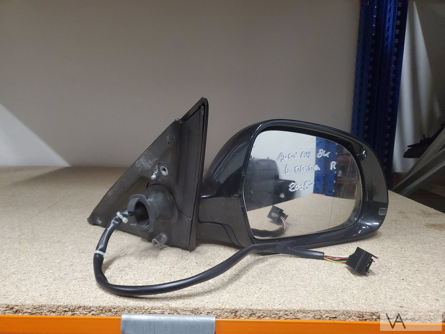 Audi A4 8k 2007 - 2010 spiegel rechts zwart 6 draden €50, -, Audi, Utilisé, -