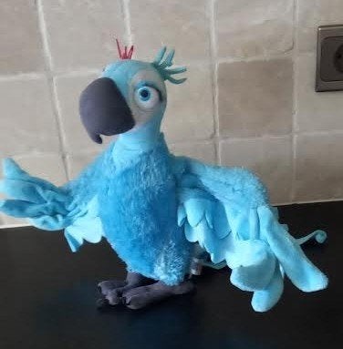 Knuffel Papegaai Rio met verstelbare vleugels, Enfants & Bébés, Jouets | Peluches, Enlèvement ou Envoi, Utilisé, Lion, Lavable